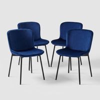 4er-Set Veloursstühle für Esszimmer Rann Velvet - Blau