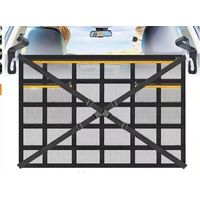 Rete portaoggetti per auto, 90×65 cm, per tetto, con 3 tasche con cerniera, adatta alla maggior parte dei veicoli, SUV, furgoni e Jeep.