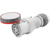 Gerade IP69 3P+E 125A Gerätesteckdose 380-415V Rotes Schutzrohr Verdrahtung