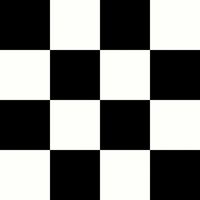 Sol vinyle effet damier noir & blanc - 4m x 16m