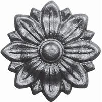 Deco Fer Forge – Rosace fleur en fonte 85mm – Fer forgé à visser M5 – Fixation robuste pour portail et portillon – Résistance à la corrosion