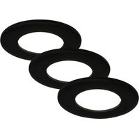 LED Einbauleuchten 3er Set 5 W matt-schwarz 4000K Kunststoff Ø8,5cm Briloner