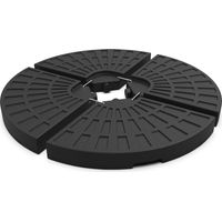 Vounot – Dalle de lestage pour pied de parasol – Lot de 4 – Plastique HDPE – 100kg sable ou 52L eau – Pour pieds en croix