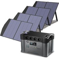 ALLPOWERS S2000 Pro Tragbares Powerstation mit 4 x 100W Faltbares Solarpanel 1451Wh 2400W AKKU Solargenerator Mobiler Stromspeicher Power Station (4000W Spitzenwert) für Home Notfall Camping RV Reise
