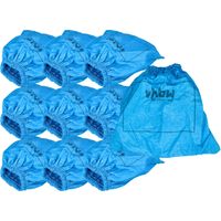 vhbw 10x filtro in tessuto compatibile con Hoover S4310, S 4310, S 4308, S 4314 aspirapolvere, aspiratore a secco/umido, lavabile blu