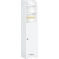 Multi-Storage Narrow Bathroom Cabinet - White