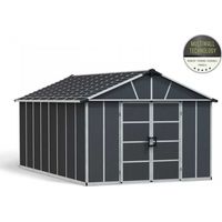 Yukon 11 x 17.2 Shed + Floor Wpc - Polycarbonate - L519 x W332 x H252 cm - Dark Grey