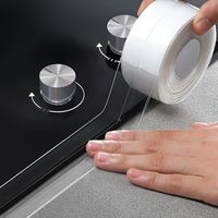 Cinta de Calafateo Transparente Autoadhesiva Impermeable, Cinta Adhesiva de Calafateo Transparente para Sellado de Cocina y Pared, Tira Selladora de Calafateo para Baño, Inodoro, Bañera, Fregadero