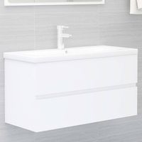 Meuble sous lavabo vasque avec lavabo intégré Blanc Aggloméré 60529