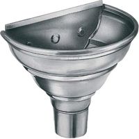 Halbrundes Becken mit Vorderseite aus Zink, Durchmesser 100mm
