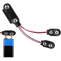 1PCS PP3 to PP9 Battery Adapter for Vintage Transistor Radios, Snap Connector Plastic Leather Batterys Snap T-Type Cable Connectors, 9 Volt Battery Connector for Vintage Transistor Radios Etc