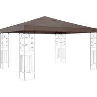 Ersatzdach für Pavillon 3x3m Beigegrau Ersatzbezug Pavillondach