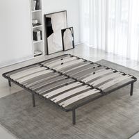 Sommier Robuflex 200 x 200 cm - Résistant et confortable - Lattes larges réglables - Pieds inclus