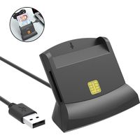 Lecteur De Cartes Multifonction - Compatible Carte À Puce EMV Et Cartes Mémoire SD Micro SD MMC SIM - USB Plug And Play - 1 Pièce