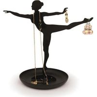 Arbre à bijoux kikkerland ballerine noir 18 cm métal