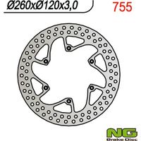 Disco de freno delantero NG para Husqvarna CR/WR/TE/TC 92-99 (260x120x3mm)