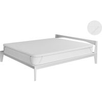 Topper Memory Con Fodera Matrimoniale 160x190 cm in Poliestere e Bioceramica Bianco