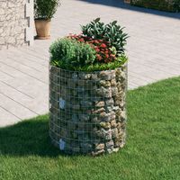 Poteau à gabion Gabion pour Pierres Clôture de gabion circulaire Acier galvanisé Ø100x100 cm KOL2650