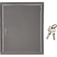 KOTARBAU® Trappe de Visite - Acier Inoxydable - 25x30 cm - Argent - Trappe de Visite Plafond - avec Serrure et 2 Clés - Pour Intérieur Extérieur - Résistante à la Corrosion