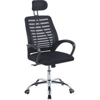 Sedia Direzionale Da Ufficio Schienale In Rete Traspirante,Supporto Lombare Poggiatesta Elegante Ergonomica,Comoda Regolabile In Altezza,Girevole,Poltrona Da Scrivania Movimento Inclinazione Ad Ondegg