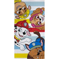 Character World Asciugamano ufficiale Paw Patrol, super morbido, motivo Marshall, Chase, Rubble & Skye, perfetto per casa, bagno, spiaggia e piscina, taglia unica, 70 cm x 140 cm