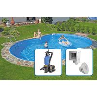Stahlmantel Achtformbecken SET FAMILY 6,25 x 3,60 x 1,20 m