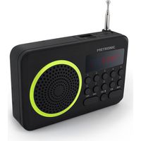 Radio portable FM MP3 avec ports USB/micro SD - noir et vert