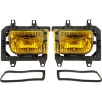 Par de cubiertas para bombillas antiniebla delanteras izquierda y derecha de plástico transparente para BMW Serie 3 E30 (1985-1993) - Amarillo