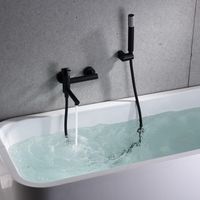 IMEX - grifo monomando ducha y bañera negro