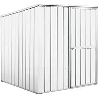Casetta Box da Giardino in Lamiera di Acciaio Porta Utensili 175x185x192 cm Enaudi Bianco