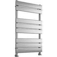 Richmond Heated Towel Rail Chrome Flat Panel 400mm W x 800mm H Bathroom Towel Radiator Central Heating