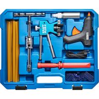 Kraftplus – Jeu d'outils de débosselage avec pistolet à colle – Réparation carrosserie voiture sans peinture – 9 pads de débosselage inclus – Coffret de transport