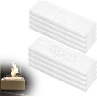 Set of 8 ceramic wool pads for bioethanol fireplaces, 30 x 10 x 2.5 cm Ethanol ceramic wool ceramic sponge for bioethanol fireplaces Table fireplaces Ethanol ceramic table fireplaces Indoor