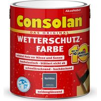 Consolan Wetterschutzfarbe, Deckender Holzschutz für Außen, Nachtblau, 2,5 l