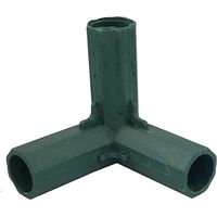 Set mit 4 Eckverbindern für Gartenrahmen, 3-Wege-Eckverbinder für Gewächshäuser, Gewächshausrahmen, Möbelverbinder, 16 mm Innendurchmesser (rechtwinklig, 3-Wege)