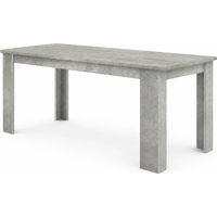 Tavolo Allungabile in Legno 140-190 cm da Salotto Grigio Cemento