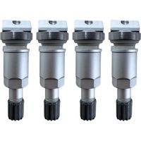 TPMS Repair Kit - Valve 52936D4100 - Silver Aluminum - 4 Pieces - Steel/Aluminum Rims