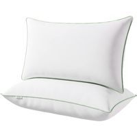 Novilla Cuscino, Cuscino da Letto Matrimoniale/Singole, Dormire su Hotel Qualità, Tessuto OEKO-TEX, Lavabile in Lavatrice, per Dormire Schiena e Laterale, 40x80, Set di 2, Bordo Singolo