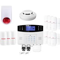 Alarme sans fil GSM 4G avec sirène intérieure 110dB – Kit complet pour maison – Détecteurs infrarouges et de fumée – Installation rapide – Lifebox