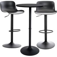 Set de 2 tables de bar Medora Noir