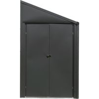 Spacemaker Metall Gerätehaus Anlehnhaus 47 Grau 124x203x208 cm