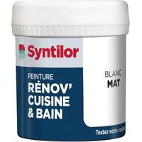 SYNTILOR Renov Küchen- und Badezimmer-Möbelfarbe, Mattweiß, Tester 0,075 l SYNTILOR