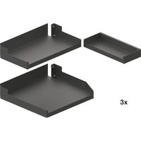 Peka Einhängetablare Liro Set KB 400mm für Hochschrank Pleno Maxi Plus rechts - Boden Apothekerschrank, Stahlblech pulverbeschichtet anthrazit