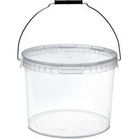 Garronda Seau avec Couvercle 10 L pour Le Stockage de Produits Alimentaires et Chimiques 20 Pièces Transparent GD-0072