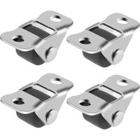CCYKXA Mini-Möbelrollen, kleine Gummiräder mit Stahlplatte, robuste Metallkonstruktion, niedriges Profil für Möbel und DIY-Projekte (1,2 cm)