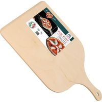 Pala Tagliere Vassoio Per Pizza In Legno Di Betulla 30 x 42 Cm Con Impugnatura