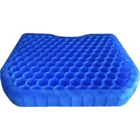 Coussin de siège en gel, design alvéolé respirant absorbant les points de pression, pour chaise de bureau, siège auto, soulagement des douleurs au coccyx, au dos et à la sciatique.
