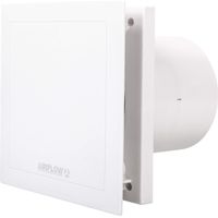 Airflow QT120T Aspiratore Bagno con Timer, 125 mm, Made in Germany, 32 dB, 2 Velocità, Fino a 47 l/s, QuietMark, Timer Regolabile, Garanzia 3 Anni