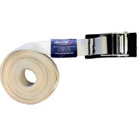 Sangle de transport blanche avec came à griffes et protection mousse 4,5m par 35mm - LECUYER