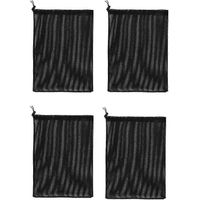 Lot de quatre sacs filtrants pour pompes à eau, adaptés aux pompes de bassin et aux systèmes de filtration biologique. Sacs filtrants noirs, sacs en filet pour pompes à eau.
